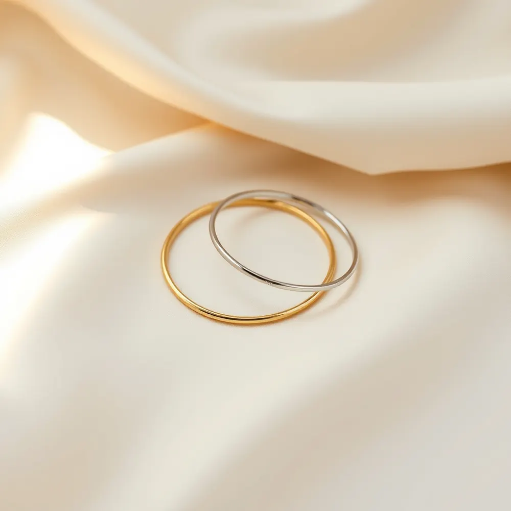 Duo Rive — MiMZEI, bracelet or & argent, paire assortie